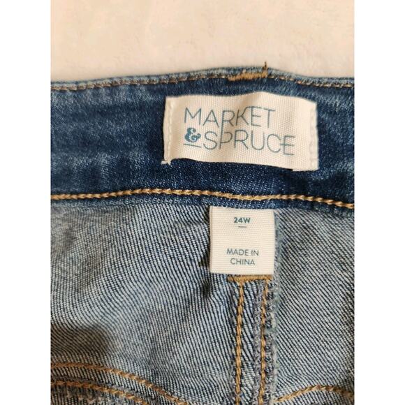 Market & Spruce NWT Aspen Jeans Womens 24W Blue Straight High Rise Stitchfix - Picture 7 of 15